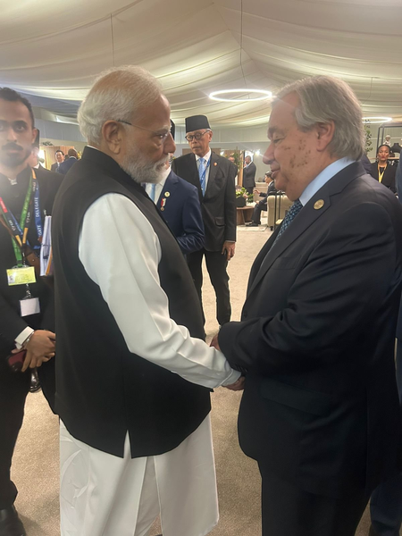 <div>PM Modi has 'very productive conversation' with UN chief Guterres during G20 Summit</div>