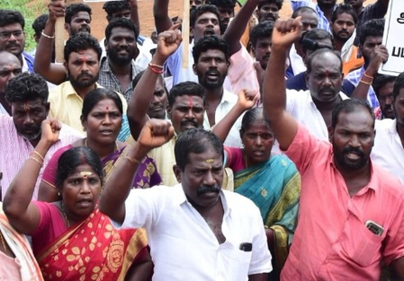 तमिलनाडु पुडुक्कोट्टई में किसानों का गुस्सा, खेती की जमीन पर सोलर प्लांट लगाने का विरोध