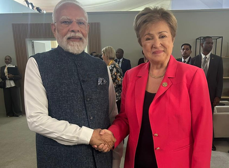 G20 Summit: PM Modi meets IMF Chief Kristalina Georgieva