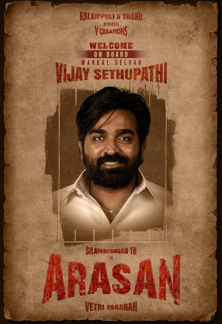 <div>Vijay Sethupathi welcomed on board the unit of Vetrimaaran's 'Arasan'</div>