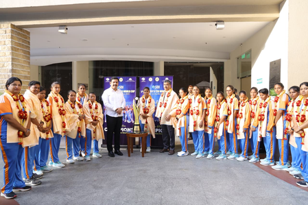 ऐतिहासिक जीत, विश्व चैंपियन ब्लाइंड महिला टी20 क्रिकेट टीम को कर्नाटक भाजपा ने किया सम्मानित