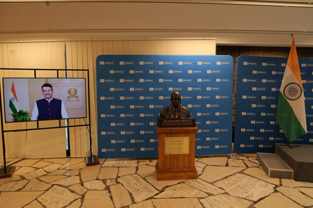 Ambedkar statue presented by Maha govt unveiled at UNESCO Headquarters in Paris