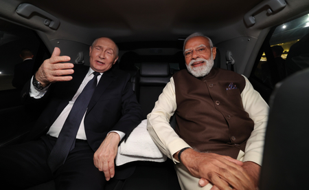 Delighted to welcome 'my friend', says PM Modi after receiving Putin at airport Delighted to welcome 'my friend', says PM Modi after receiving Putin at airport