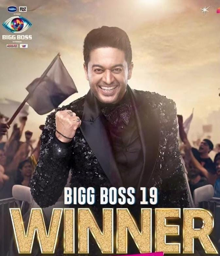 Gaurav Khanna lifts the "Bigg Boss 19' trophy Gaurav Khanna lifts the "Bigg Boss 19' trophy