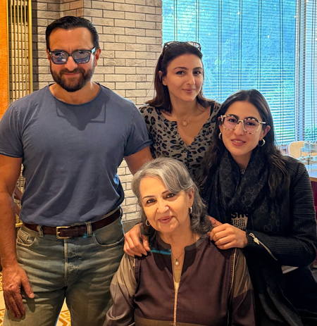 <div>Soha Ali Khan shares pics of Sharmila Tagore's intimate birthday celebrations, Kareena Kapoor seen missing</div>