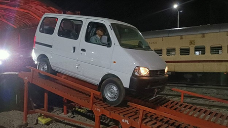 Mizoram gets its first rail-carried consignment of cars Mizoram gets its first rail-carried consignment of cars