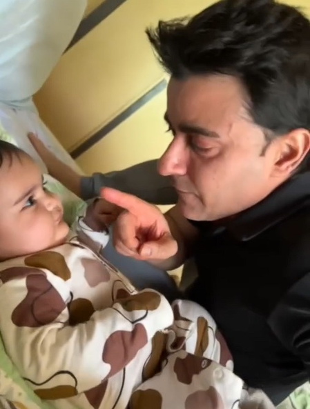 Gautam Rode enjoys a cute fight with his little bundle of joy Gautam Rode enjoys a cute fight with his little bundle of joy