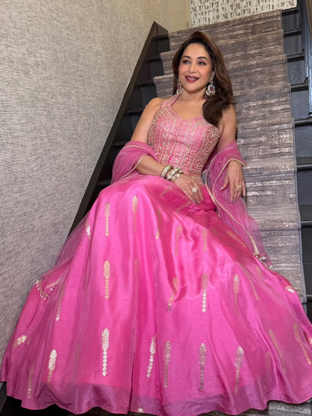 Madhuri Dixit looks ethereal in an all-pink lehenga Madhuri Dixit looks ethereal in an all-pink lehenga