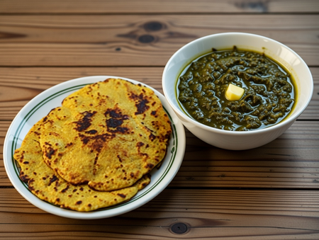 सरसों का साग और मक्के की रोटी  सर्दियों में स्वाद और सेहत का खजाना