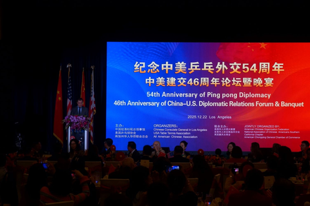 चीन-अमेरिका पिंग-पोंग कूटनीति की 54वीं वर्षगांठ समारोह आयोजित