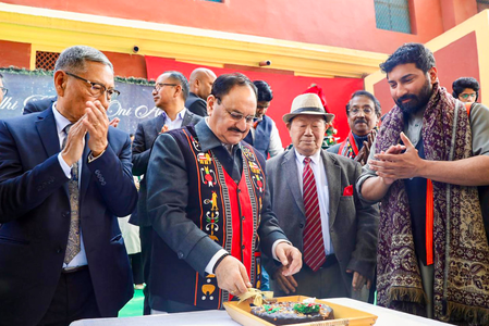 दिल्ली क्रिश्चियन हायर सेकेंडरी स्कूल में क्रिसमस कार्यक्रम में शामिल हुए नड्डा, ईसाई समुदाय को दी शुभकामनाएं