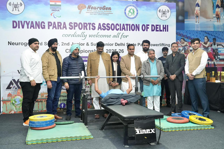 जवाहरलाल नेहरू स्टेडियम में दिल्ली राज्य पैरा पावरलिफ्टिंग चैंपियनशिप, 110 पैरा एथलीटों ने दिखाया दमखम