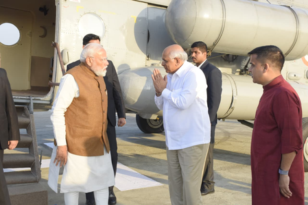 गुजरात: सोमनाथ में पीएम मोदी का भव्य स्वागत, स्वाभिमान पर्व में लेंगे हिस्सा