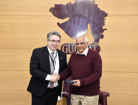 जर्मन बिजनेस डेलीगेशन–गुजरात सरकार की हाई-लेवल बैठक, निवेश और टेक्नोलॉजी साझेदारी पर जोर