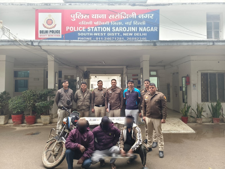 सरोजिनी नगर पुलिस की कार्रवाई: तीन लुटेरे गिरफ्तार, पांच मामलों का खुलासा