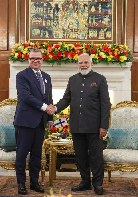 Pm Modi met Finnish PM