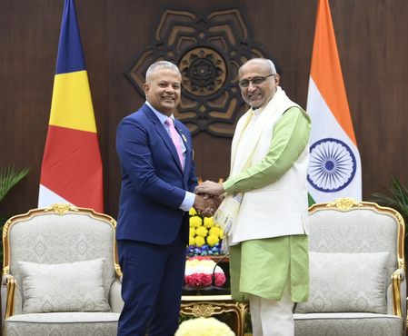 सेशेल्स के उपराष्ट्रपति ने राधाकृष्णन से मुलाकात की, द्विपक्षीय सहयोग को मजबूत करने पर चर्चा