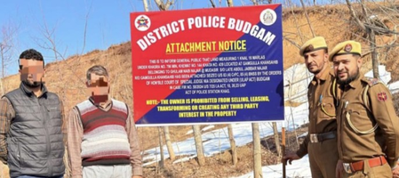 बडगाम पुलिस की कार्रवाई, आतंकी नेटवर्क से जुड़ी जेकेएनओपी की संपत्ति अटैच