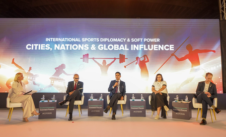 अहमदाबाद के वीर सावरकर स्पोर्ट्स कॉम्प्लेक्स में 'कॉमनवेल्थ कनेक्ट फोरम' का आयोजन