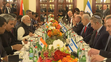 PM Modi and Netanyahu hold delegation-level talks in Jerusalem PM Modi and Netanyahu hold delegation-level talks in Jerusalem