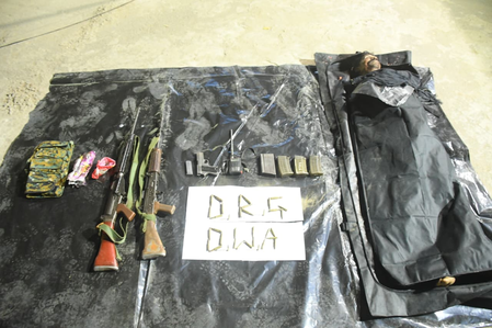 दंतेवाड़ा–बीजापुर सीमा के पास मुठभेड़ में पाच लाख का इनामी नक्सली ढेर