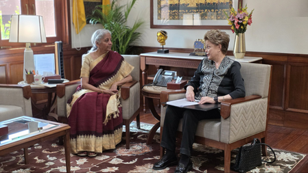 ‘विकसित भारत’ के लक्ष्य को एनबीडी का समर्थन, दिलमा रूसेफ ने वित्त मंत्री निर्मला सीतारमण को दिया भरोसा