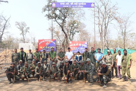 नक्सल प्रभावित क्षेत्र में विकास की नई पहल, बड़े गुण्डेम में सुरक्षा कैम्प स्थापित