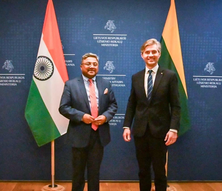 भारत-लिथुआनिया विदेश कार्यालय परामर्श के 10वें राउंड की बैठक में शामिल हुए सिबी जॉर्ज