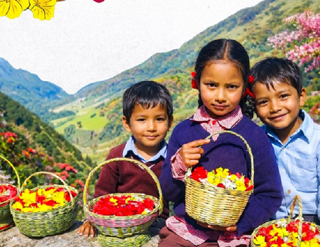 फूलदेई राजकुमारी फ्योंली की मार्मिक कहानी से जुड़ा है वसंत का प्रतीक बाल लोक पर्व