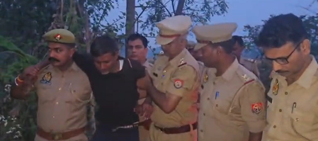 सीतापुर में इनामी बदमाश पुलिस मुठभेड़ में गिरफ्तार, अवैध हथियार बरामद