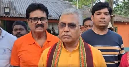 दिलीप घोष ने टीएमसी पर लगाए आरोप, कहा- लोगों को डराया जा रहा