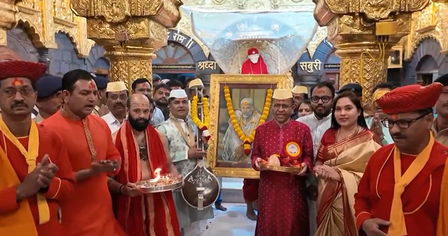 श्री साईबाबा मंदिर में 115वां श्रीरामनवमी उत्सव शुरू, साईराम के जयघोष से गूंजा शिरडी