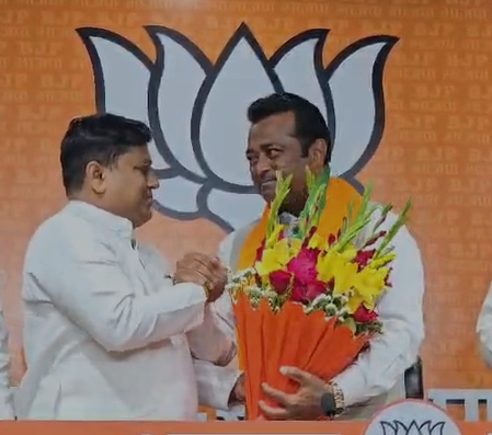 टीएमसी का साथ छोड़कर बीजेपी में शामिल हुए पूर्व टेनिस खिलाड़ी लिएंडर पेस