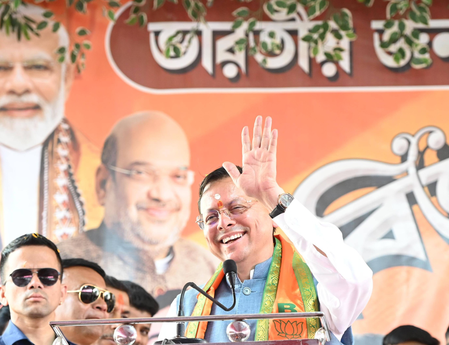 सीएम पुष्कर सिंह धामी का दावा, पश्चिम बंगाल में बनेगी डबल इंजन की सरकार