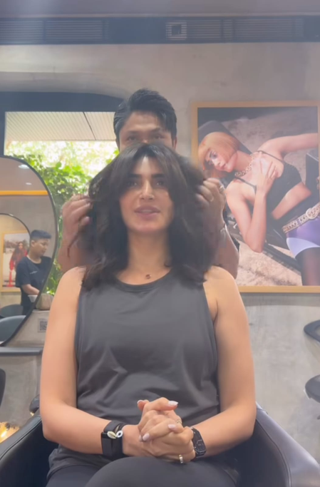 Mom-to-be Karishma Tanna flaunts her new cut with short hair Mom-to-be Karishma Tanna flaunts her new cut with short hair