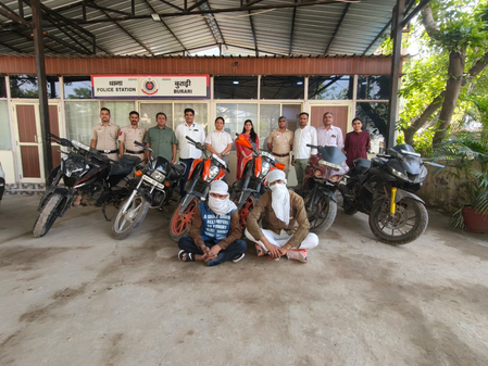 दिल्ली ऑटो-लिफ्टर गैंग का भंडाफोड़, चोरी की 6 बाइक के साथ दो गिरफ्तार