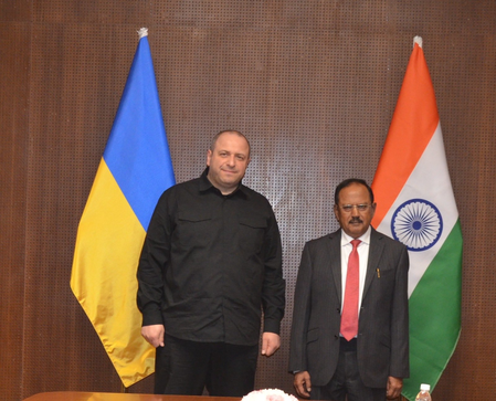 यूक्रेन के राष्ट्रीय सुरक्षा सचिव उमेरोव ने अजित डोभाल और जयशंकर से की मुलाकात, द्विपक्षीय सहयोग पर चर्चा