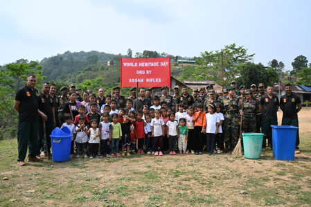 मणिपुर असम राइफल्स ने ग्रामीणों के साथ मनाया विश्व धरोहर दिवस, विरासत संरक्षण पर जोर