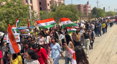 ग्रेटर नोएडा में भाजपा युवा मोर्चा की ‘जन आक्रोश महिला पदयात्रा’, हजारों शामिल