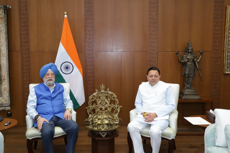 सीएम धामी की केंद्रीय मंत्री हरदीप पुरी से मुलाकात, एलपीजी आपूर्ति सौ प्रतिशत बनाए रखने का किया अनुरोध