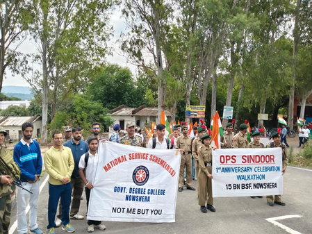 जम्मू-कश्मीर नौशेरा में ऑपरेशन सिंदूर की पहली वर्षगांठ के उपलक्ष्य में नशा मुक्ति अभियान चलाया गया