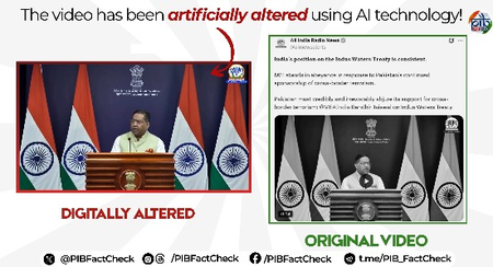 सोशल मीड‍िया पर वायरल एमईए प्रवक्‍ता का वीड‍ियो फर्जी, पीआईबी फैक्ट चेक ने किया खंडन