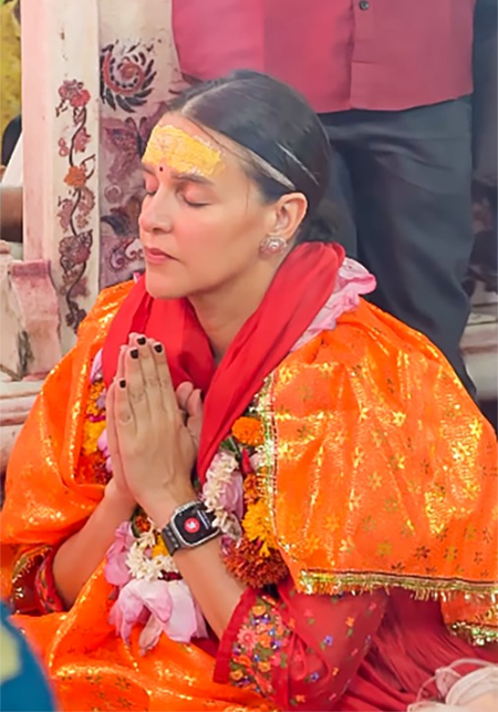 Neha Dhupia shares glimpses from her first visit to Vrindavan