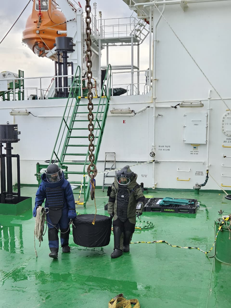 Indian Navy recovers unexploded missile warhead from merchant tanker off Kochi