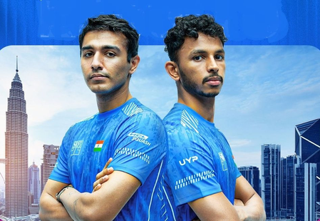 एशियन डबल्स स्क्वैश फाइनल में पहुंचे अभय और वेलावन, पाकिस्तान से होगा मुकाबला एशियन डबल्स स्क्वैश फाइनल में पहुंचे अभय और वेलावन, पाकिस्तान से होगा मुकाबला