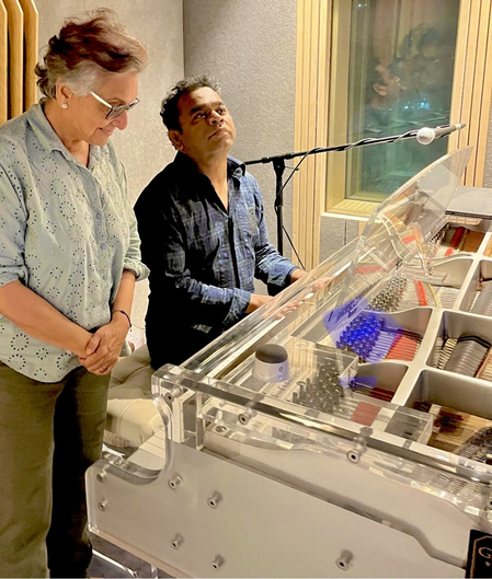 Shekhar Kapur expresses excitement as A R Rahman records a track for 'Masoom The Next Generation'