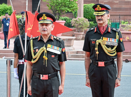 New Delhi: Outgoing Army Chief General Dwivedi receives ceremonial Guard of Honour