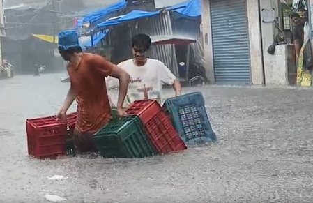 वसई-विरार में बारिश का प्रचंड कहर 12 घंटे में 213 मिमी बारिश, कई इलाके जलमग्न वसई-विरार में बारिश का प्रचंड कहर 12 घंटे में 213 मिमी बारिश, कई इलाके जलमग्न