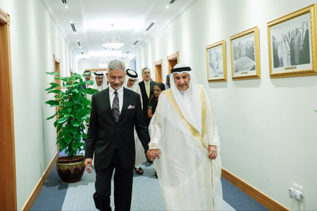 EAM Jaishankar, Bahrain's Deputy PM Khalid bin Abdulla Al Khalifa discuss bilateral ties EAM Jaishankar, Bahrain's Deputy PM Khalid bin Abdulla Al Khalifa discuss bilateral ties