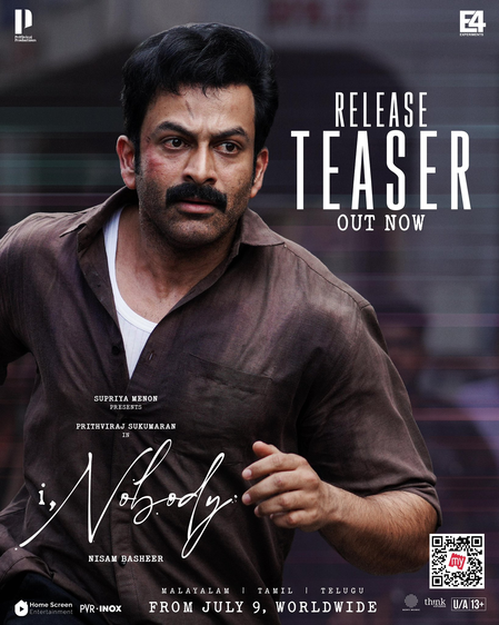Prithviraj-starrer 'I, Nobody' release teaser promises a gripping, action-packed drama in store Prithviraj-starrer 'I, Nobody' release teaser promises a gripping, action-packed drama in store